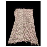Crocheted Throw Blanket with Fringe, 71" x 39"