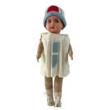 Vintage Cloth Doll with Felt Outfit