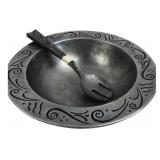 Lenox Metal Serving Bowl and Spoon Set, 15" dia.
