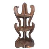 Decorative Wooden Three-Tier Corner Shelf