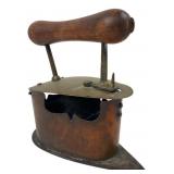 Antique Brass and Copper Charcoal Iron