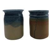 Pair of Stoneware Vessels
