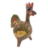 Mexican Folk Art Hand-Painted Ceramic Rooster Pigg