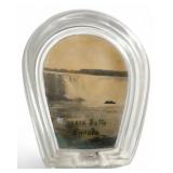 Niagara Falls Souvenir Glass Horseshoe Ashtray
