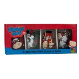 NIB Family Guy Christmas Pint Glass 4-Pack