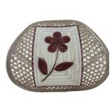 Floral Mesh Lumbar Support Cushion