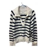 NWT Abercrombie & Fitch Striped Collared Sweater