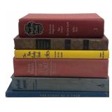Decorative Book Stack. Six Vintage Hardcover Books