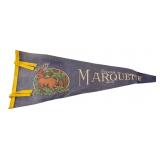 Vintage Marquette Michigan Souvenir Felt Pennant