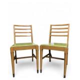 MCM Pair of Ladder-Back Chairs