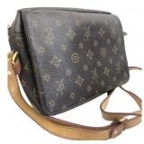 Brown LV Monogram Crossbody Bag 10x7"