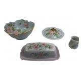Signed La Trilla Hand-Painted Porcelain Set