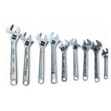 Assorted Adjustable Wrenches - Set of Nine