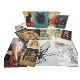 Mixed Lot of Vintage-Style Art Prints