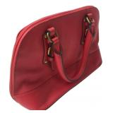 Tignanello Red Leather Dome Handbag
