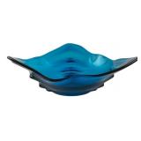 Mid-Century Style Blue Art Glass Bowl