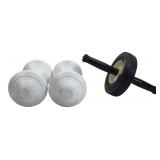 Pair of 1.5 lb Dumbbells and Ab Roller Exercise Wh
