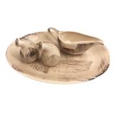 Vernonware Ceramic Platter, Gravy Boat, and Shaker