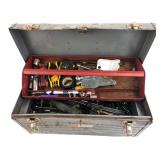Sears Craftsman Metal Tool Box with Assorted Tools