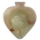 Heart-Shaped Carved Stone Dish, 3.5 in.