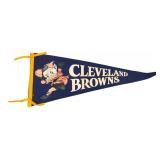 VTG Cleveland Browns Brownie the Elf Felt Pennant