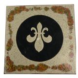 Square Heat Fleur de Lis Ceramic Trivet