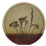 Zennig Studio Pottery Botanical Stoneware Plate, 1