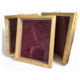 Set of Three Wooden Display Cases with Plexi-Glass