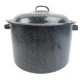 Enamelware Speckled Stock Pot with Lid and Rack, 1