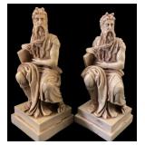 Pair of Moses Figurine Statues, 6.5" H
