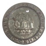 Vintage Jumbo Elephant Alphabet Metal Tray, 5.5"
