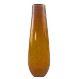 Tall Orange Speckled Art Glass Vase