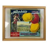 Appleton Brand Newtown Pippins Apple Crate Label