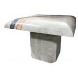 Postmodern Marble Inlay Side Table
