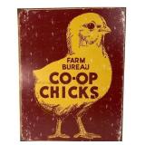 Desperate Enterprises Co-Op Chicks Metal Sign