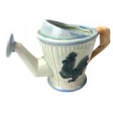 Ceramic Watering Can with Rooster Motif, 3.25" H