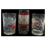 Set of Three Disney and Coca-Cola Drinking Glasses