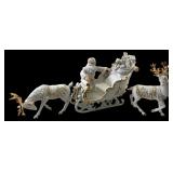 Grandeur Noel Santa Sleigh and Reindeer Set