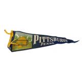 VTG Pittsburgh Penna. Felt Pennant with Block Hous
