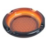Amber Glass Ashtray, 6"