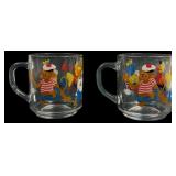 Arcoroc Cegolog Cartoon Character Glass Mugs, Pr.