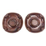 Pair of Studio Mold Ceramic Ashtrays