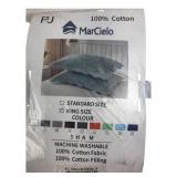MarCielo King Size Cotton Quilted Pillow Shams