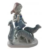 Gerold Porzellan Bavaria Girl with Lambs Figurine