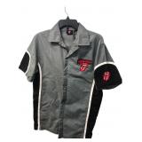 Rolling Stones Short Sleeve Button-Down Shirt, M
