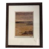 Kepola Wood Veneer Landscape Artwork, Framed