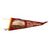 VTG John G. Shedd Aquarium Chicago Felt Pennant 26