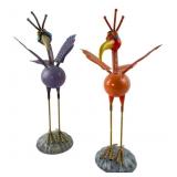 Exhart Metal Bird Garden Statues (pr.)