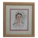 Hetzan Watercolor of Our Lady of Medjugorje