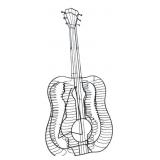 Guitar-Shaped Metal Wire CD Rack